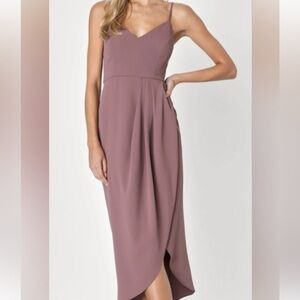 Lulu's Mauve Sleeveless Midi Dress